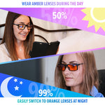 Versa Blue Light Blocking Glasses – 2 in 1 Clip On Lenses – DefenderShield