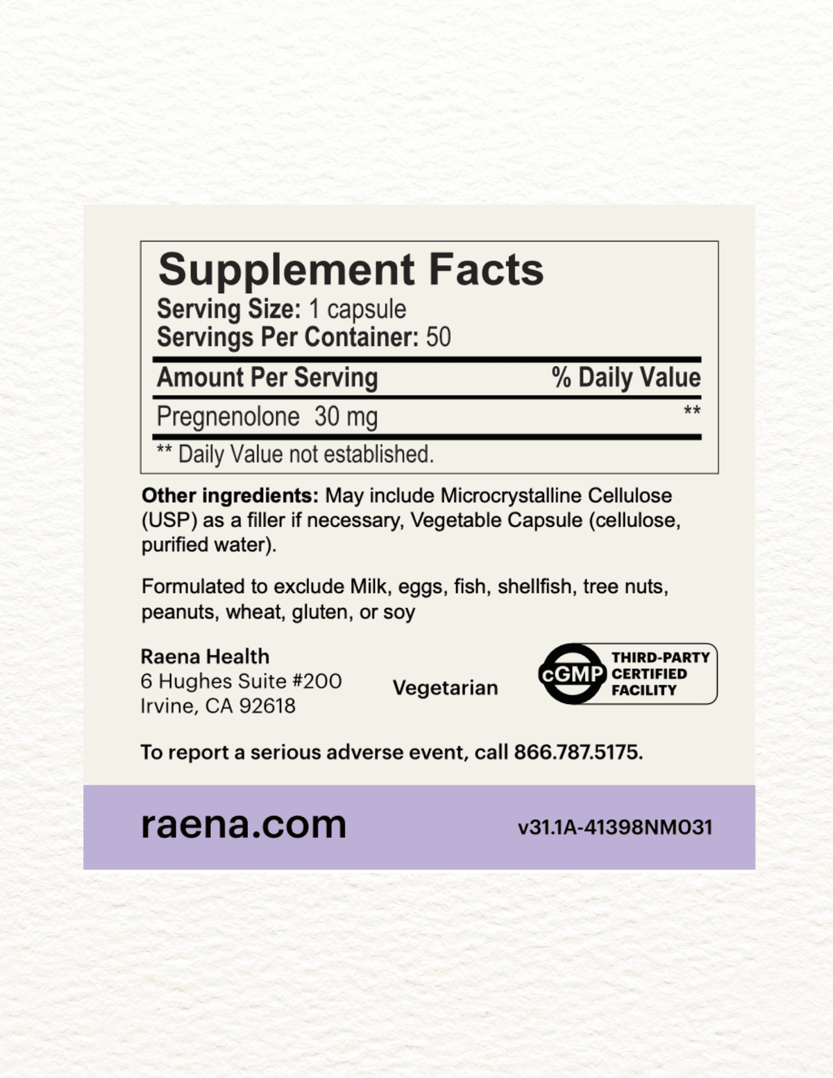 Vital Pregnenolone – Raena