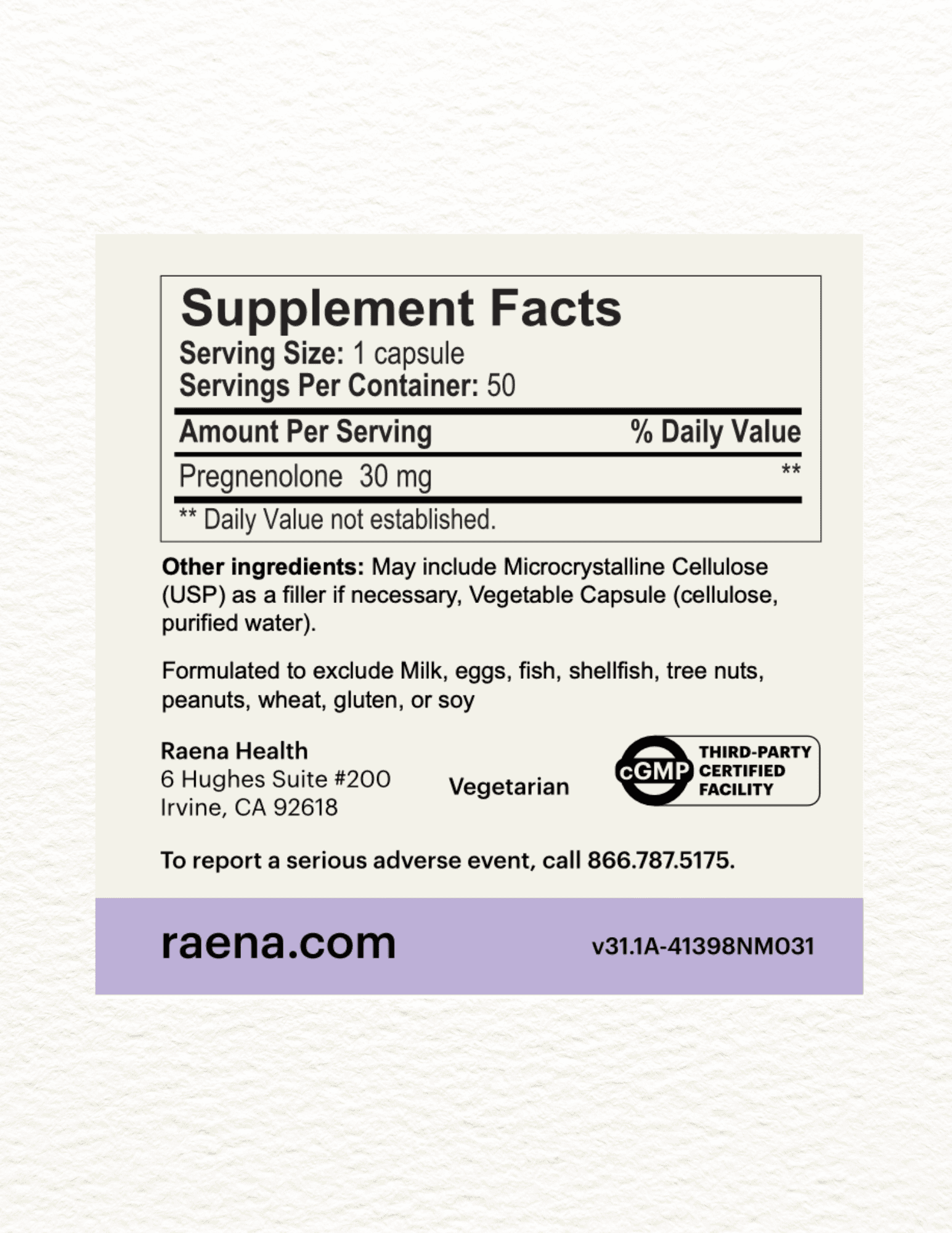 Vital Pregnenolone – Raena