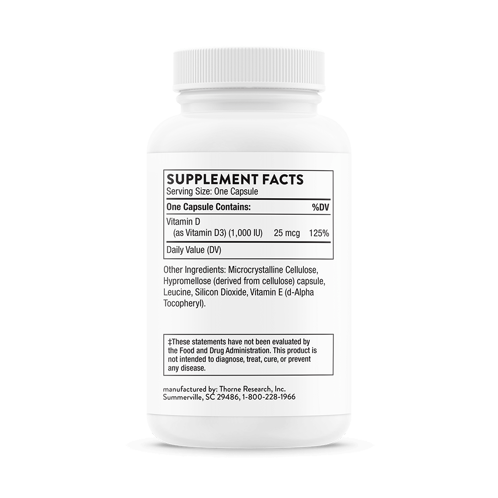 Vitamin D-1,000 - 180 Servings – Thorne