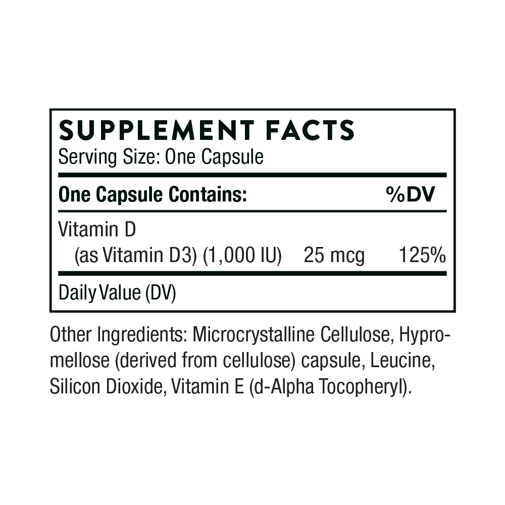 Vitamin D-1,000 - 90 Servings – Thorne