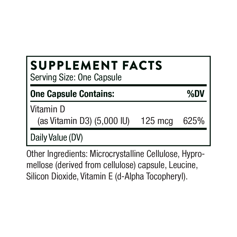 Vitamin D-5,000 - NSF Certified for Sport - 60 Servings – Thorne