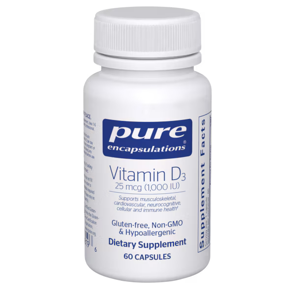 Vitamin D3 25 mcg (1,000 IU) – Pure Encapsulations