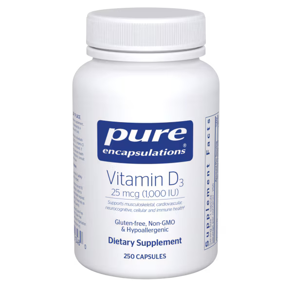 Vitamin D3 25 mcg (1,000 IU) – Pure Encapsulations