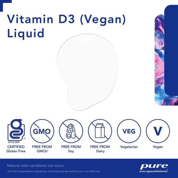 Vitamin D3 (Vegan) liquid 10 ml – Pure Encapsulations