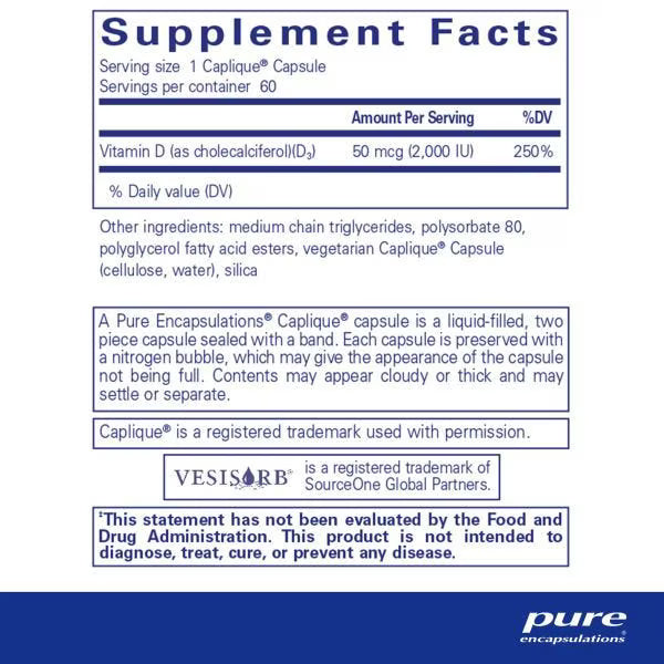 Vitamin D3 VESIsorb® 60's