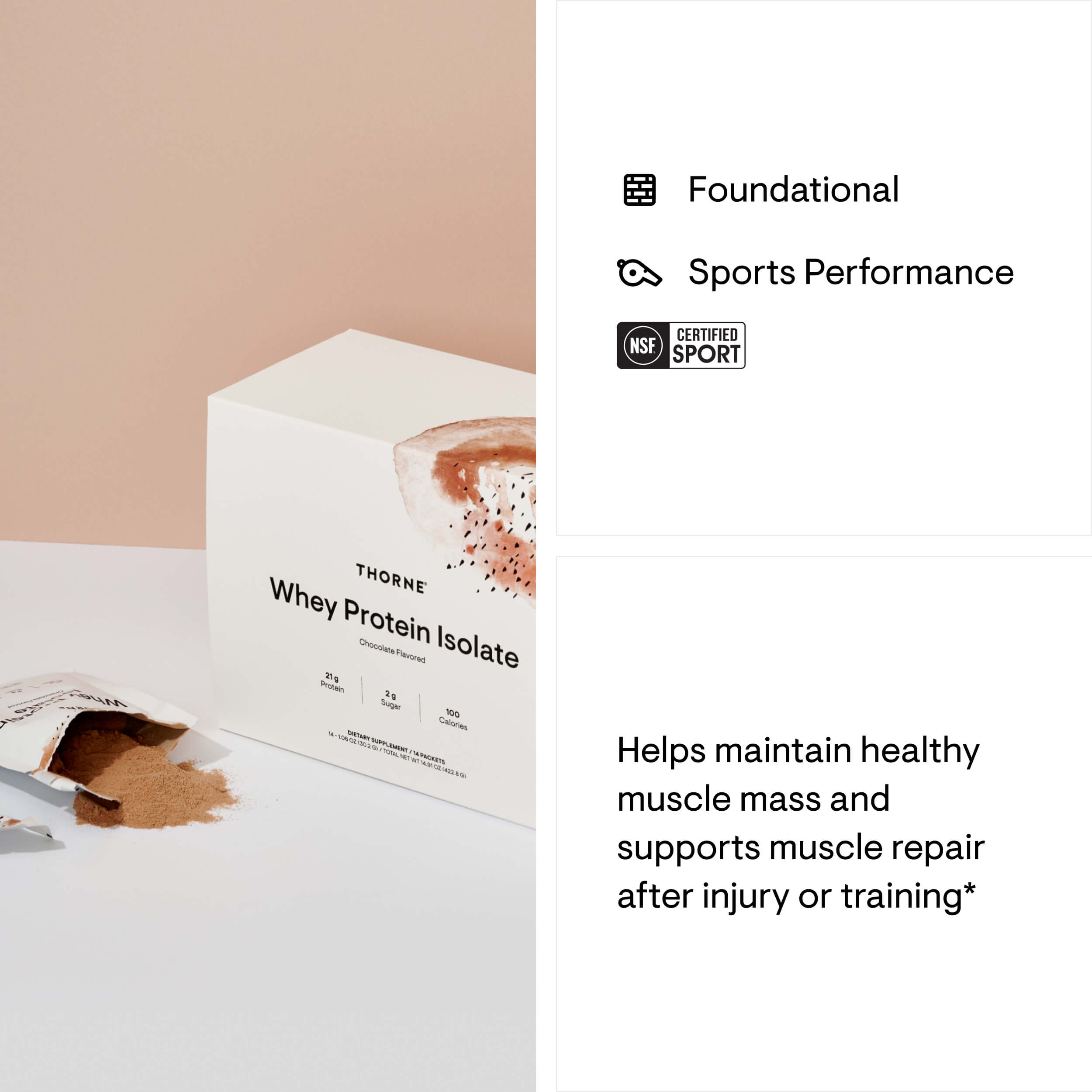 Whey Protein Isolate - Travel Packs - Chocolate – Thorne