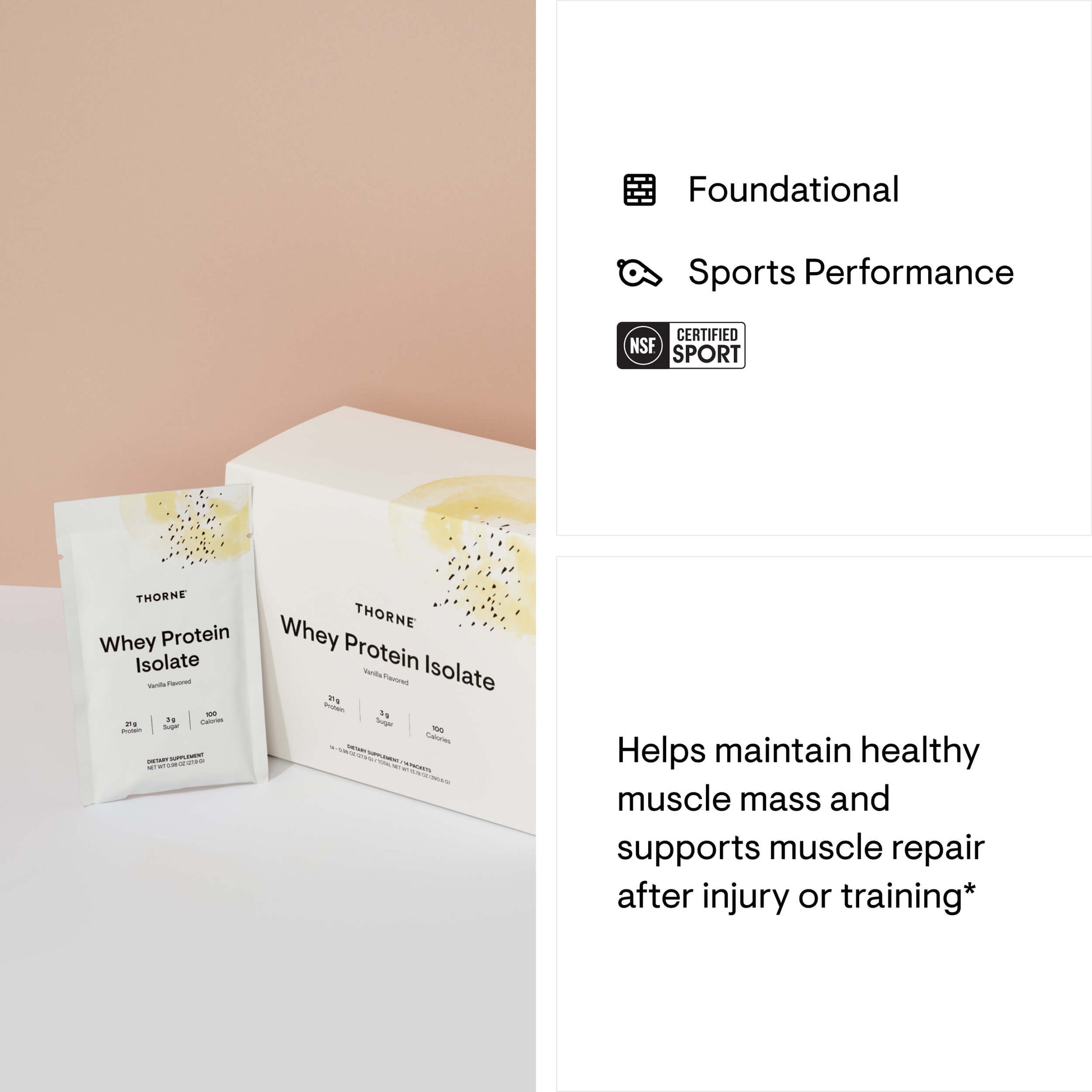 Whey Protein Isolate - Travel Packs - Vanilla – Thorne