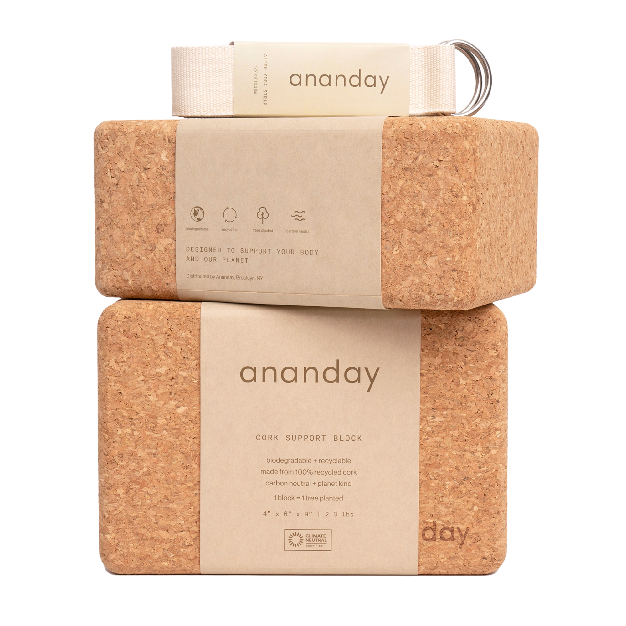 Yoga Block + Strap Set – Ananday