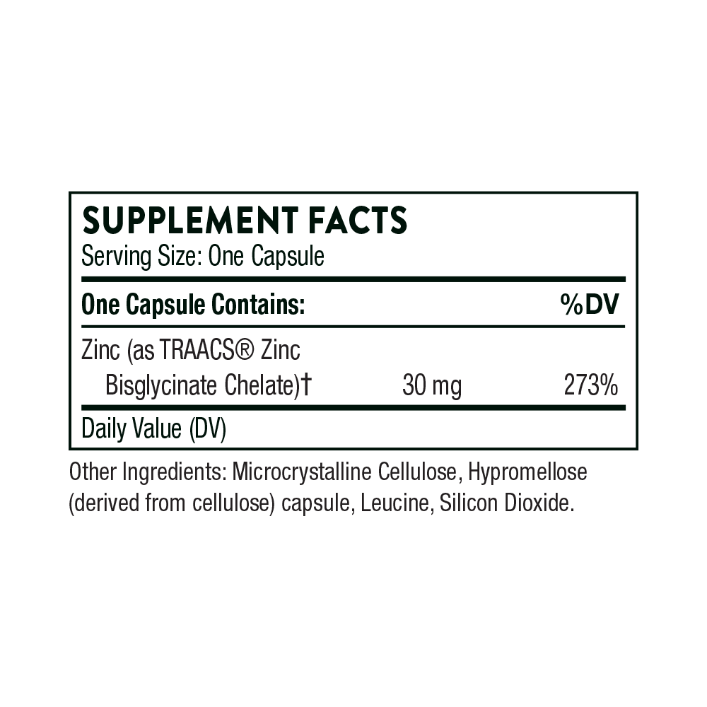 Zinc Bisglycinate 30 mg – Thorne