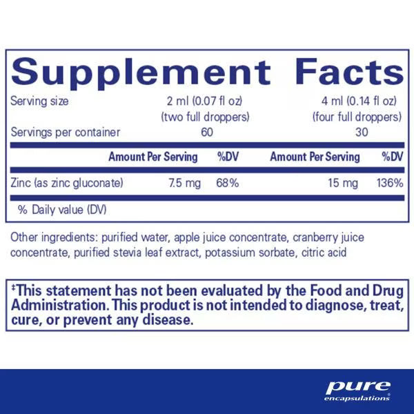 Zinc liquid 15 mg 120 ml