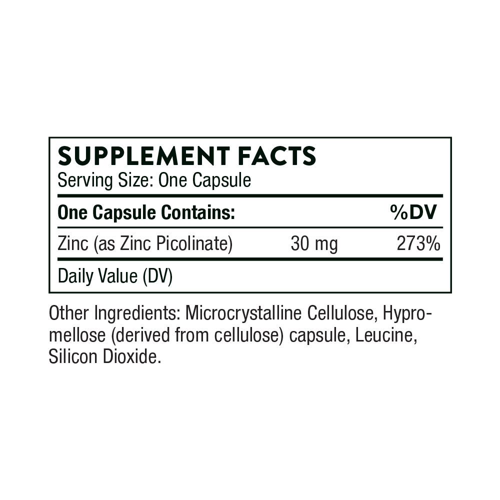 Zinc Picolinate 30 mg - 180 Servings – Thorne