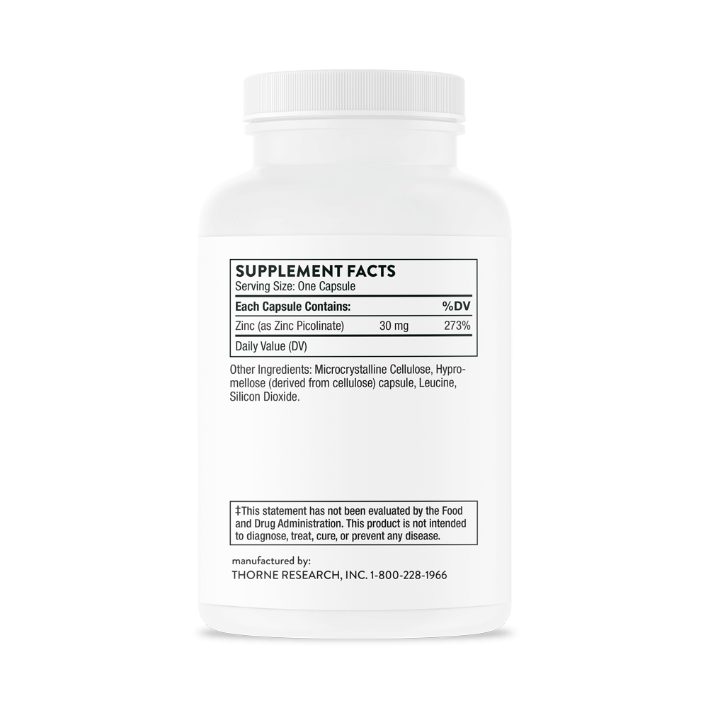 Zinc Picolinate 30 mg - 180 Servings – Thorne
